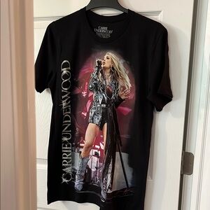 New Carrie Underwood Black Graphic T-Shirt